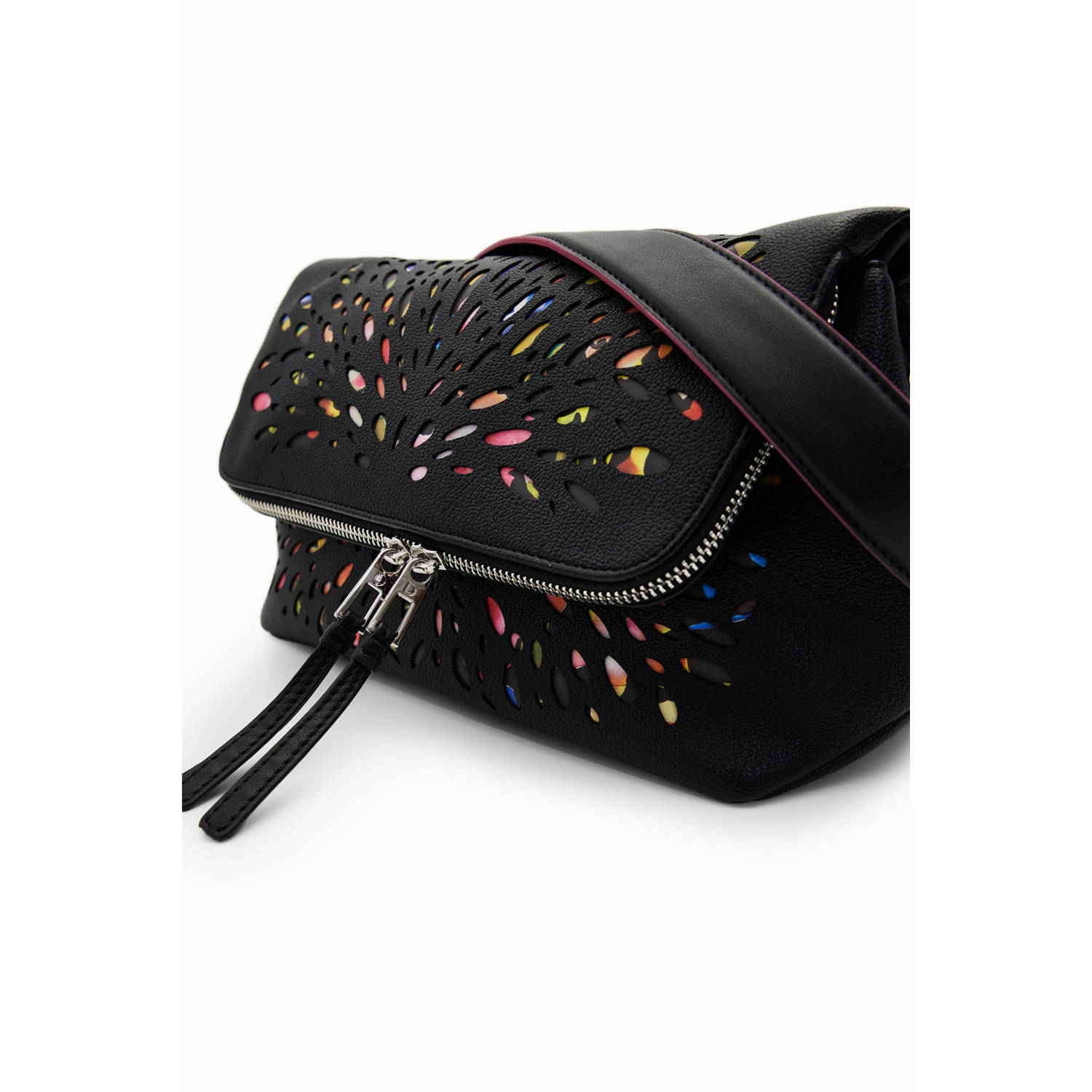 Desigual crossbody tas met all over print zwart multi