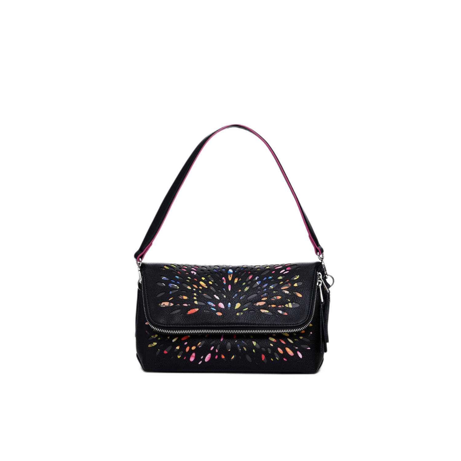 Desigual Zwarte Print Handtas met Schouderband Black Dames