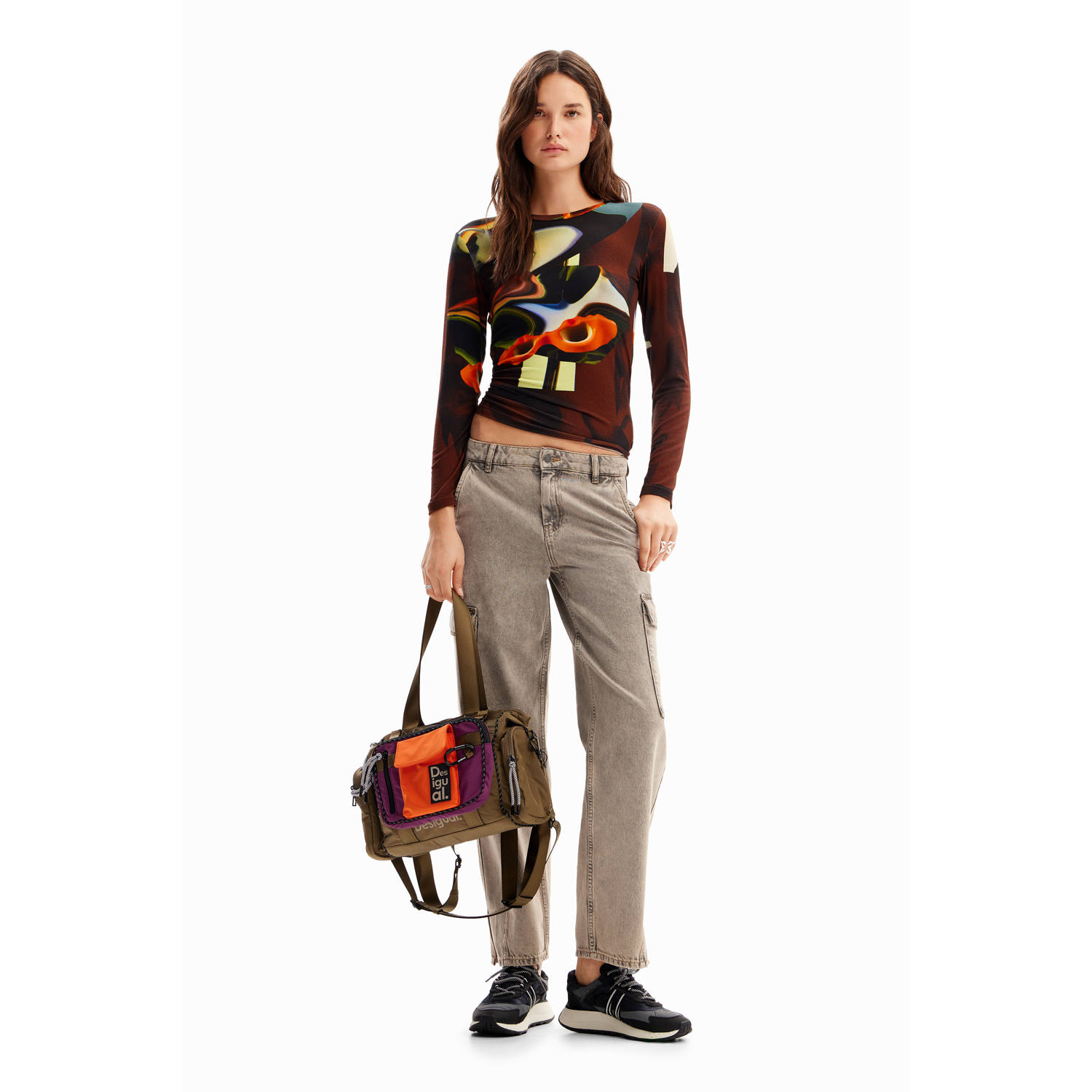 Desigual top donkerbruin