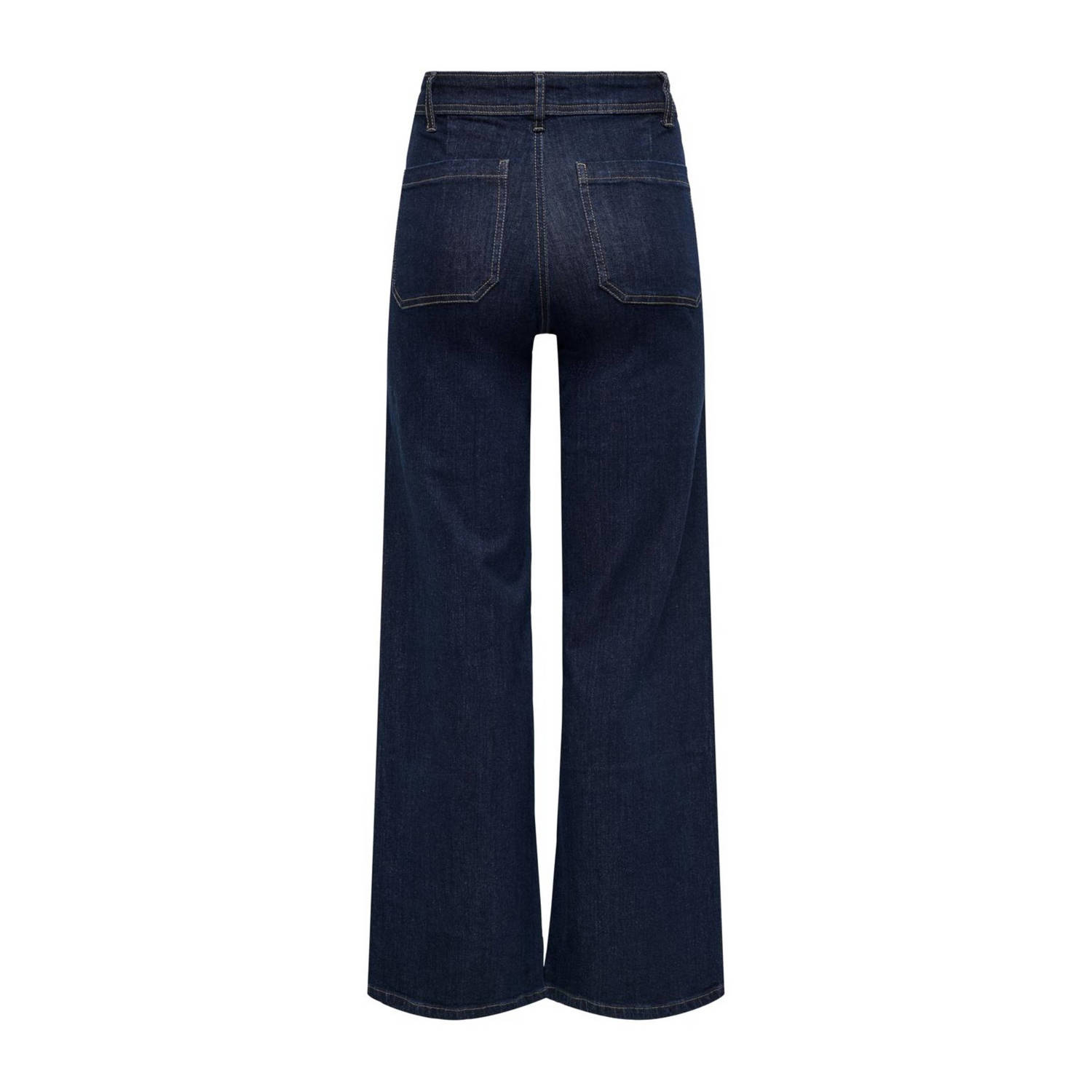JDY Shelly Sterk x Wehkamp high waist wide leg jeans VANESSA dark blue