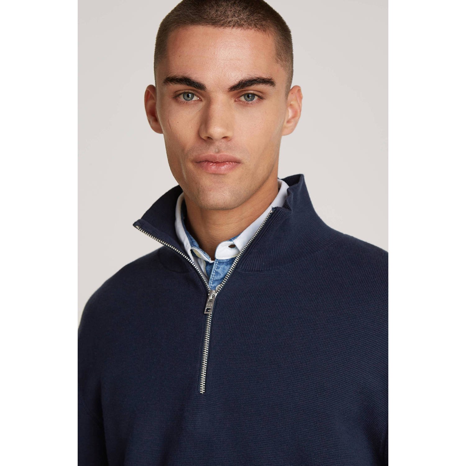 Tommy Jeans gebreide trui donkerblauw
