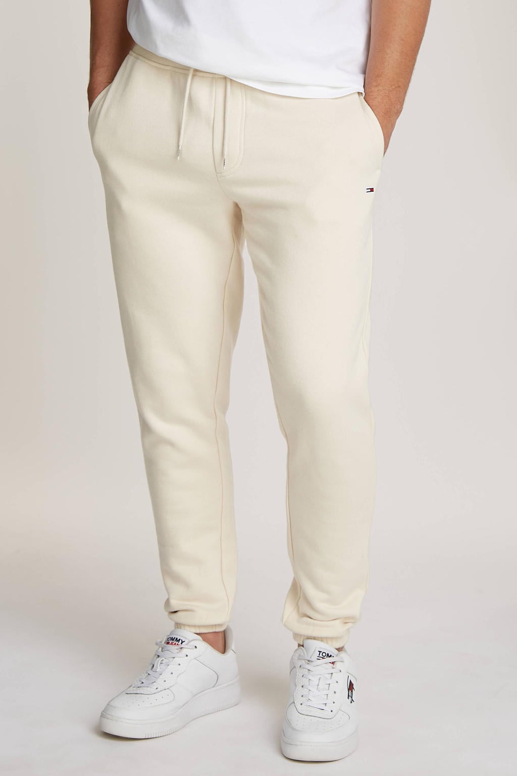 Tommy Jeans slim fit joggingbroek ecru