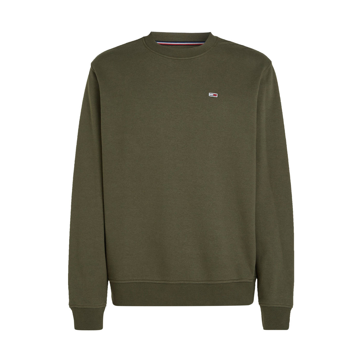TOMMY JEANS Sweatshirt TJM REG S FLAG CREW met geborduurd merklogo op borsthoogte