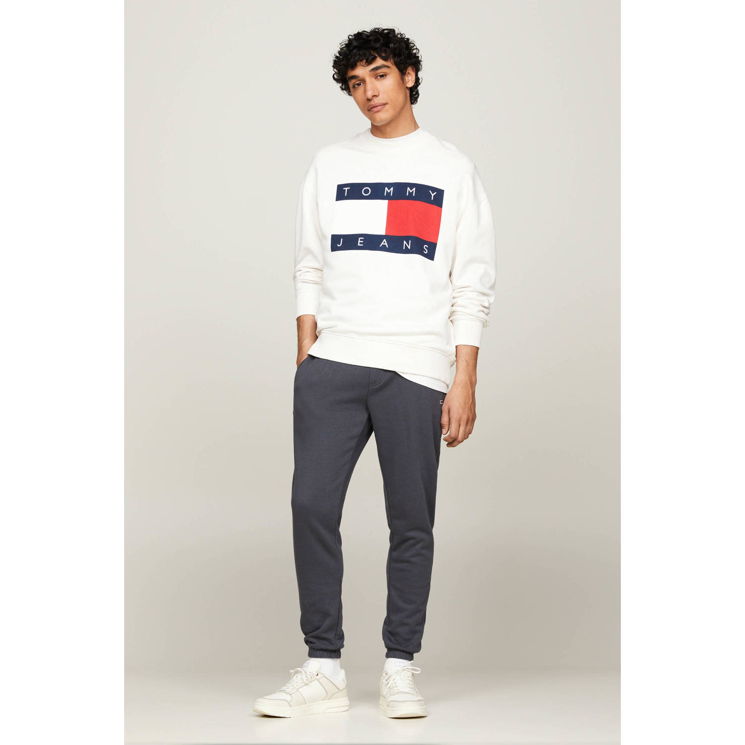 Tommy Jeans slim fit joggingbroek zwart