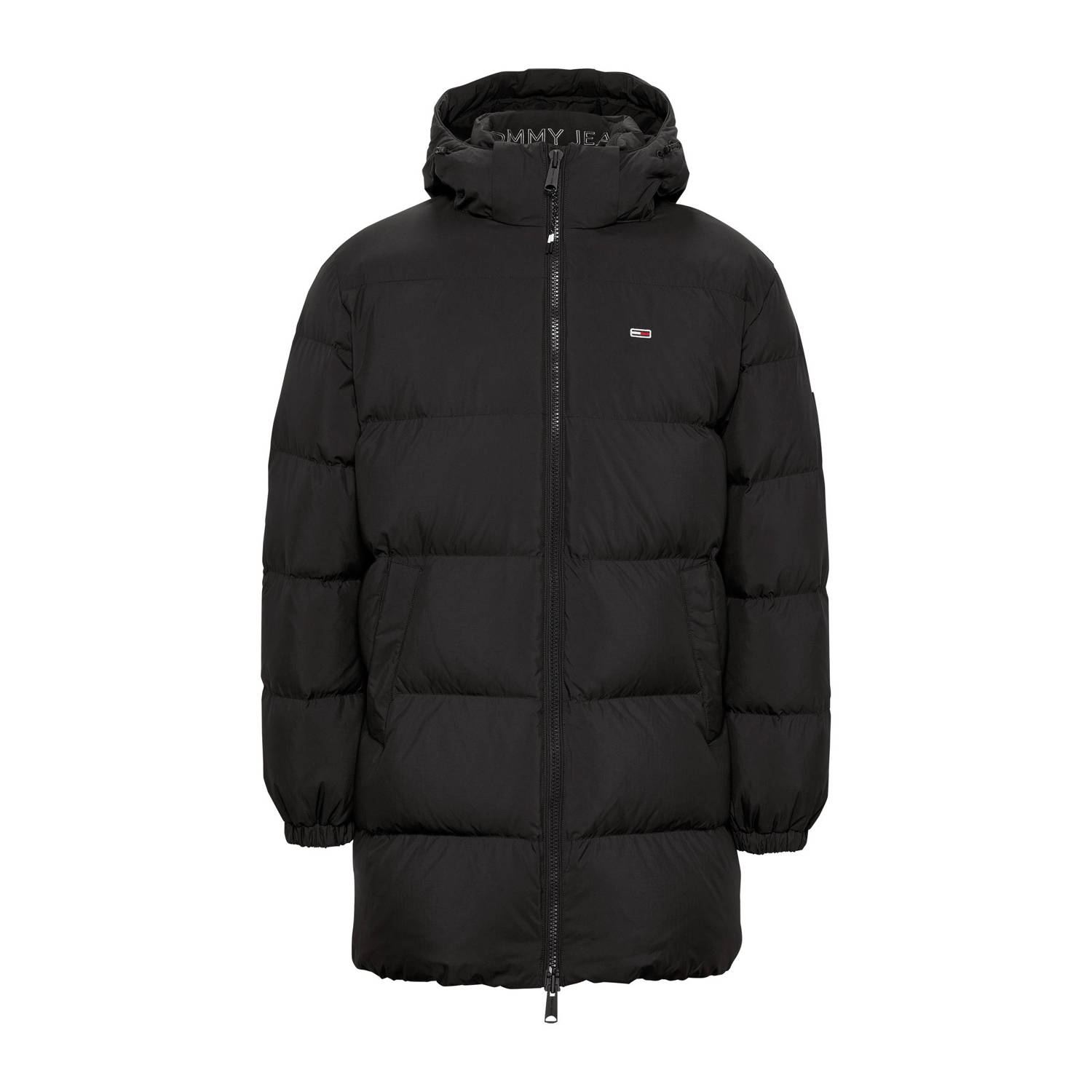 Tommy Jeans gewatteerde winterjas zwart