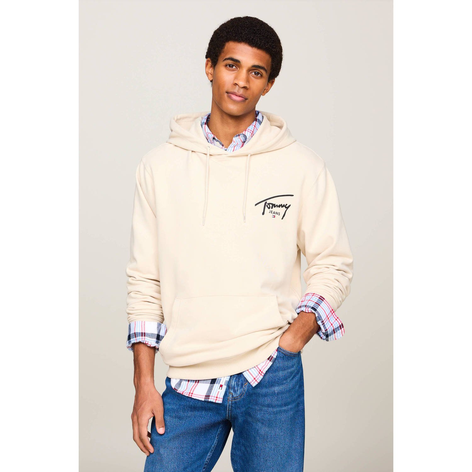 Tommy Jeans hoodie ecru