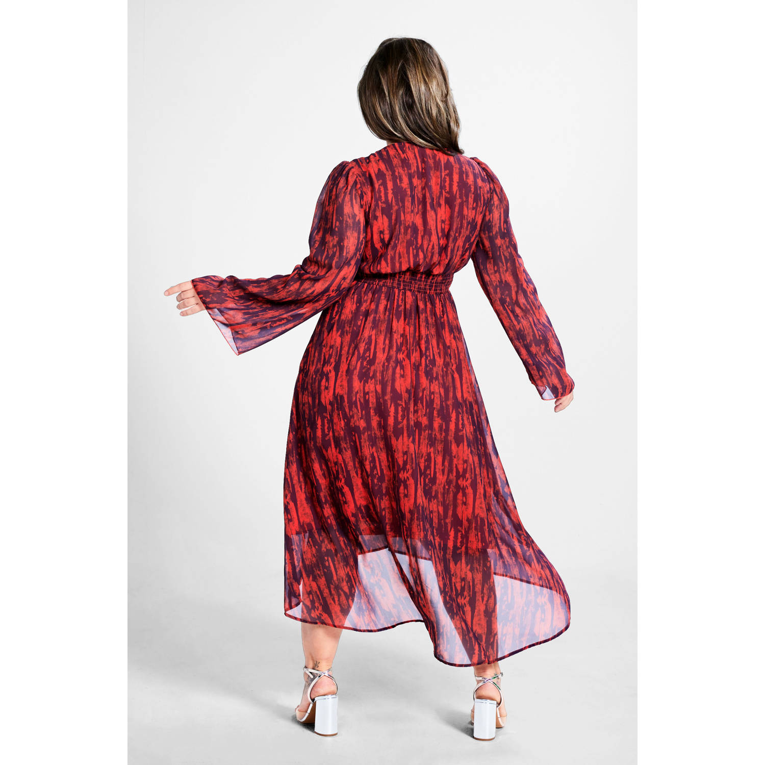 Miljuschka by Wehkamp jurk met grafische print rood