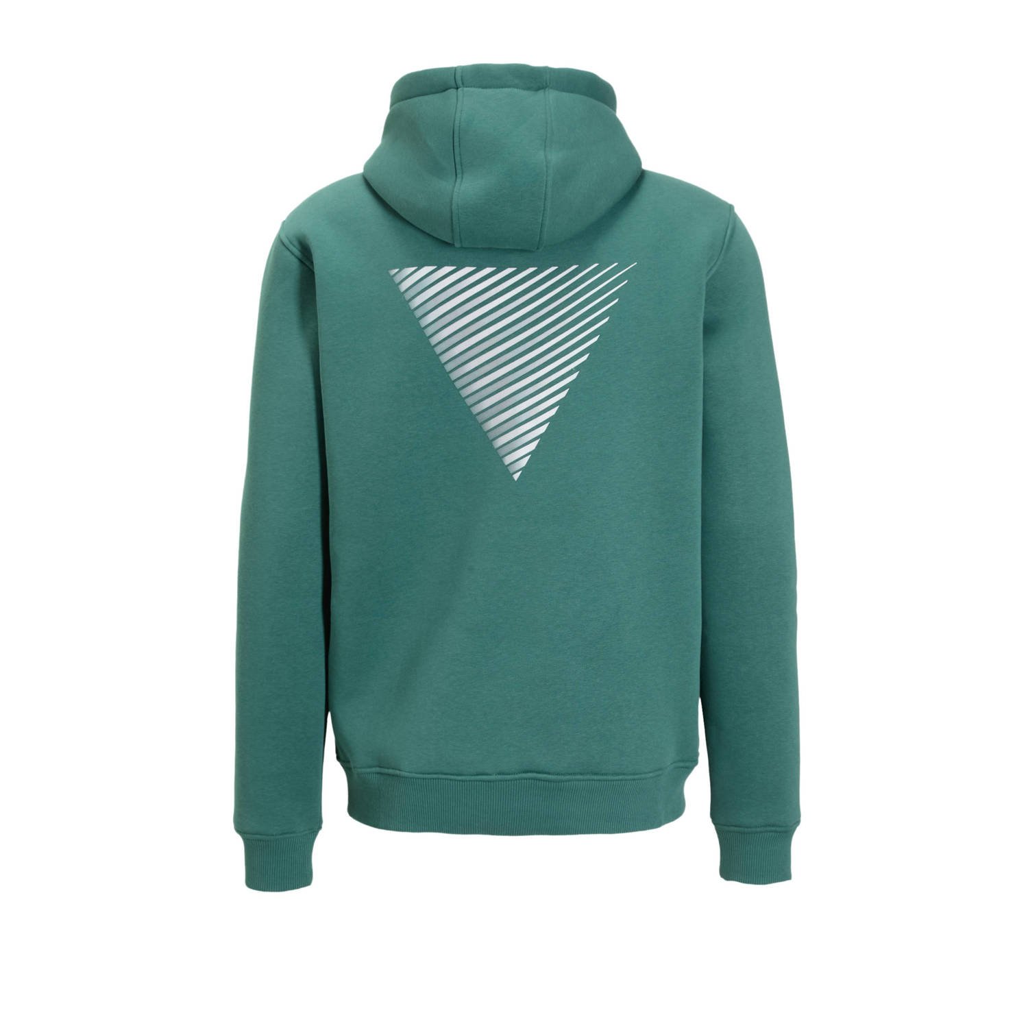 Pure Path hoodie met backprint groen