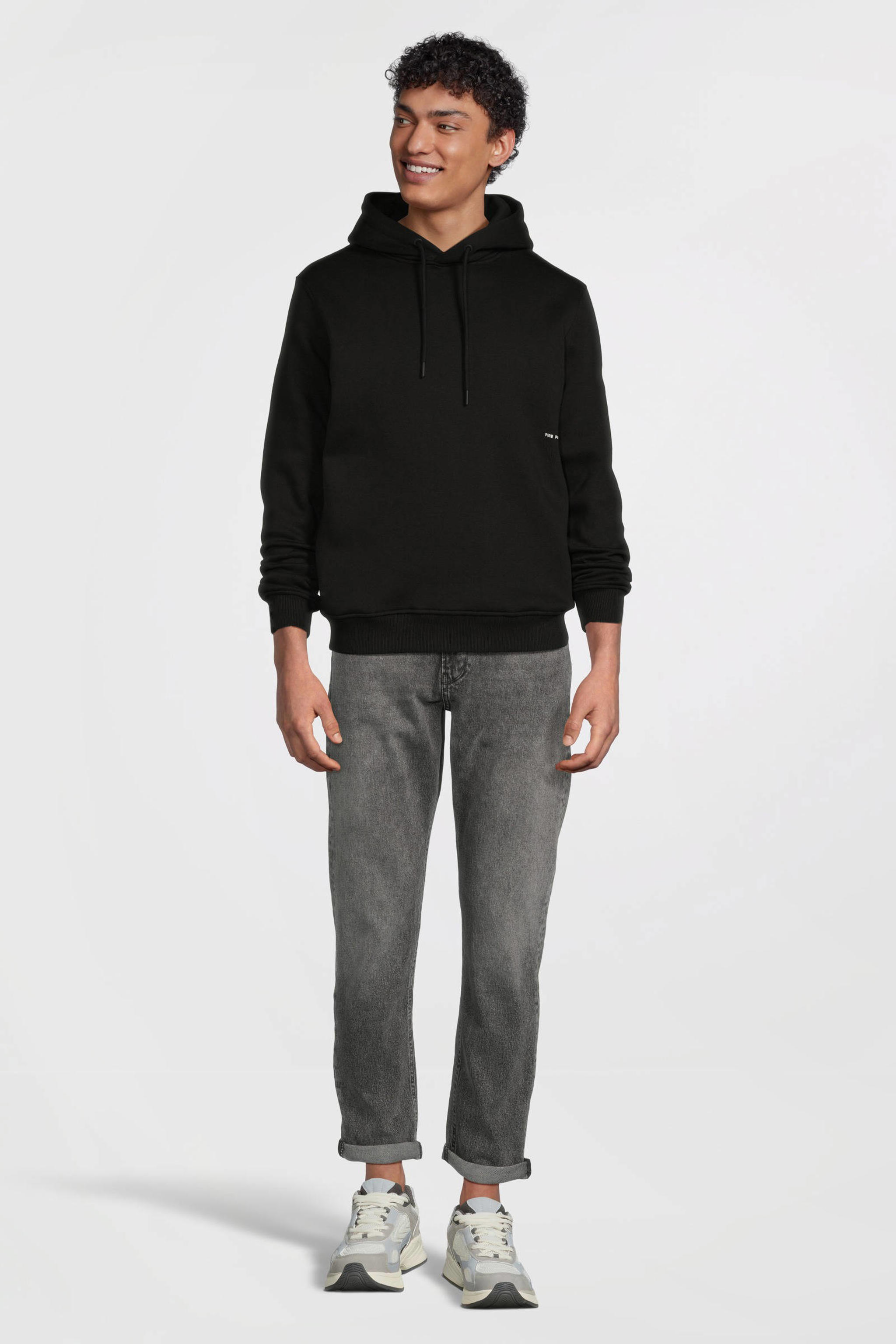 Pure Path hoodie met backprint zwart | wehkamp