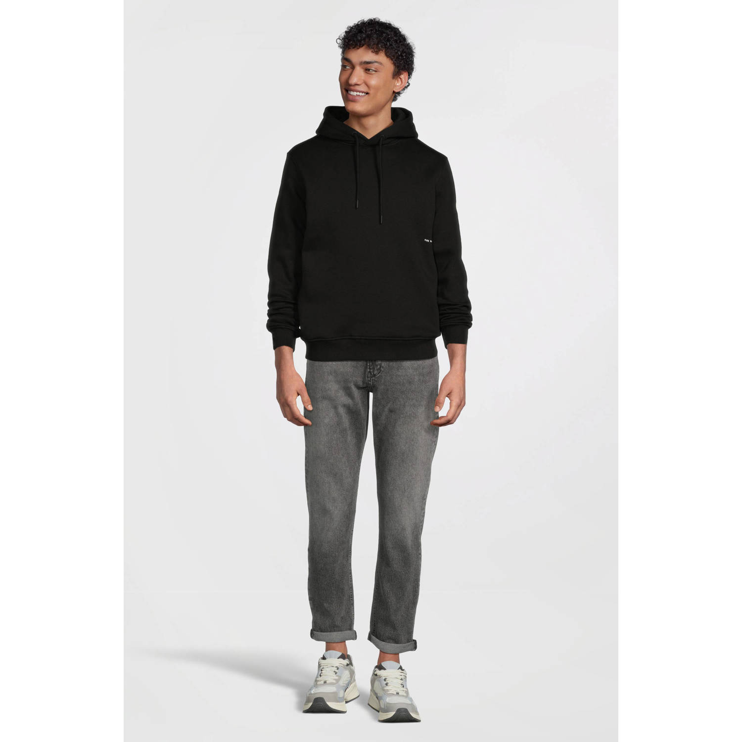 Pure Path hoodie met backprint zwart