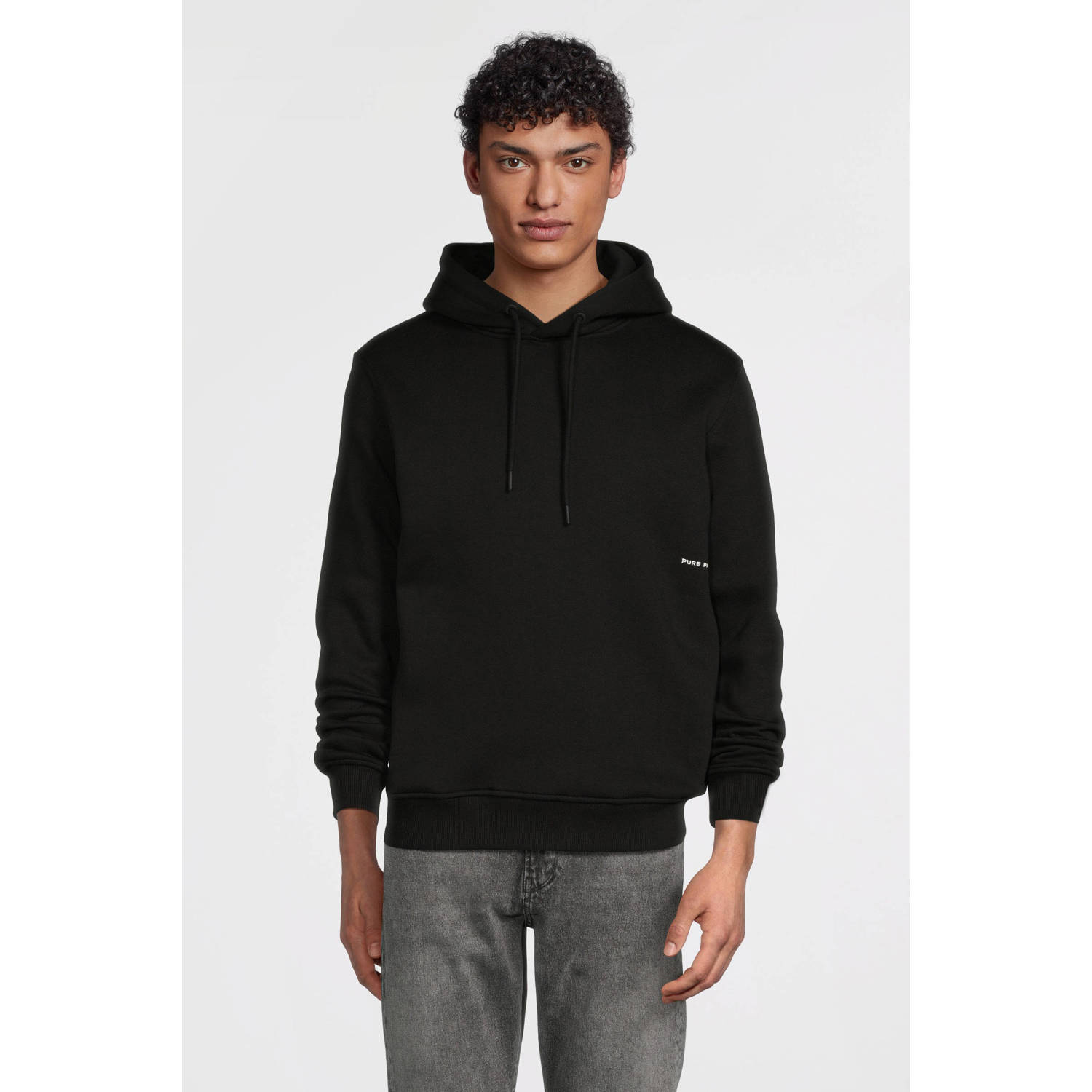 Pure Path hoodie met backprint zwart