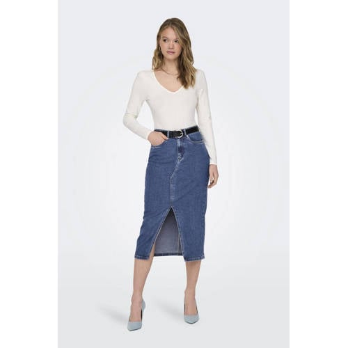 ONLY spijkerrok medium blue denim afbeelding