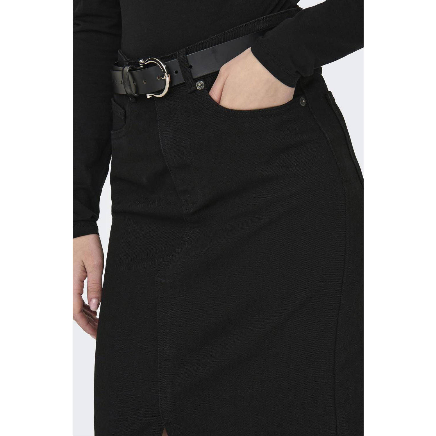 ONLY spijkerrok black denim