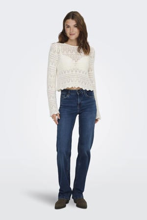 straight leg jeans ONLBLUSH dark blue denim