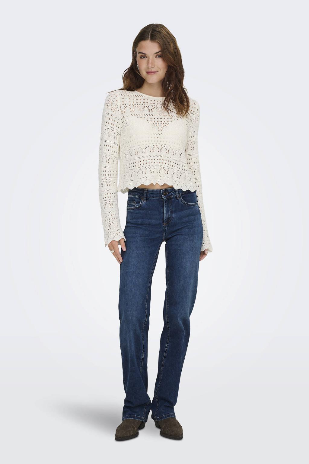 ONLY straight leg jeans ONLBLUSH dark blue denim
