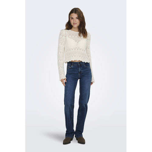ONLY straight leg jeans ONLBLUSH dark blue denim afbeelding