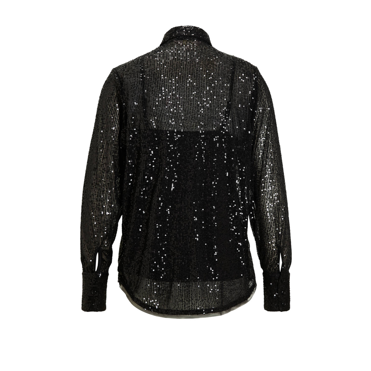 Ruby pailletten blouse zwart