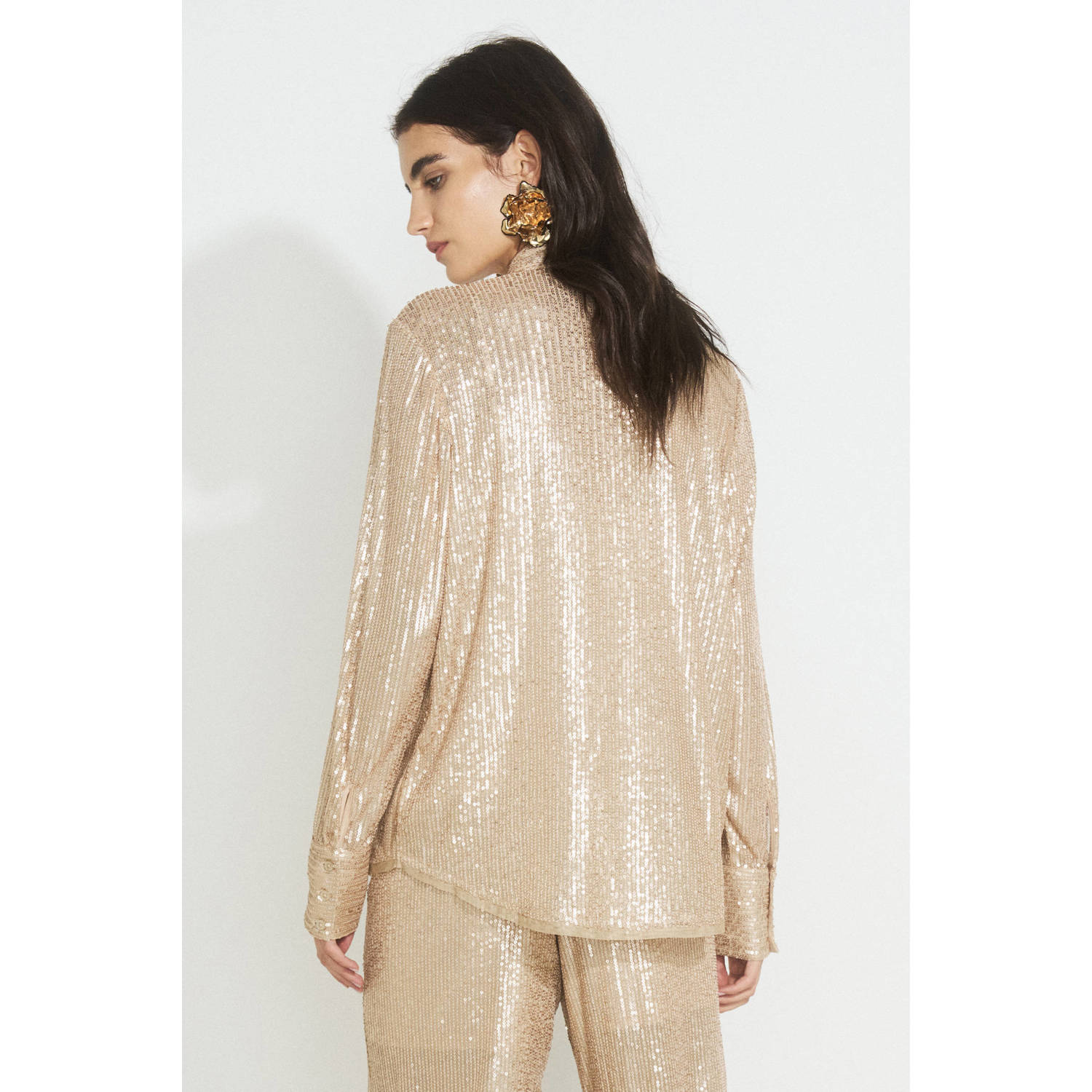 Ruby pailletten blouse goud