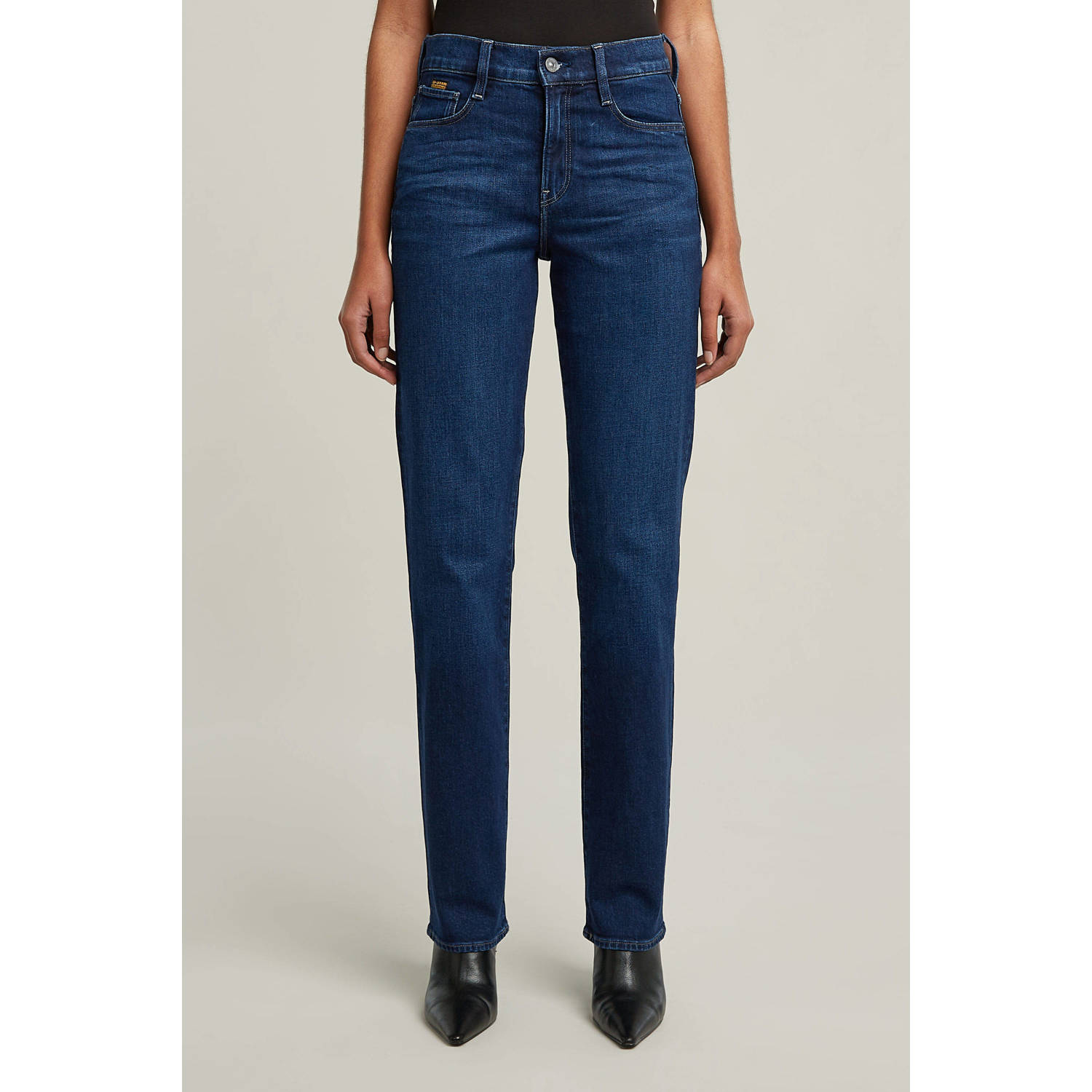 G-Star RAW Strace Straight Jeans Donkerblauw Dames