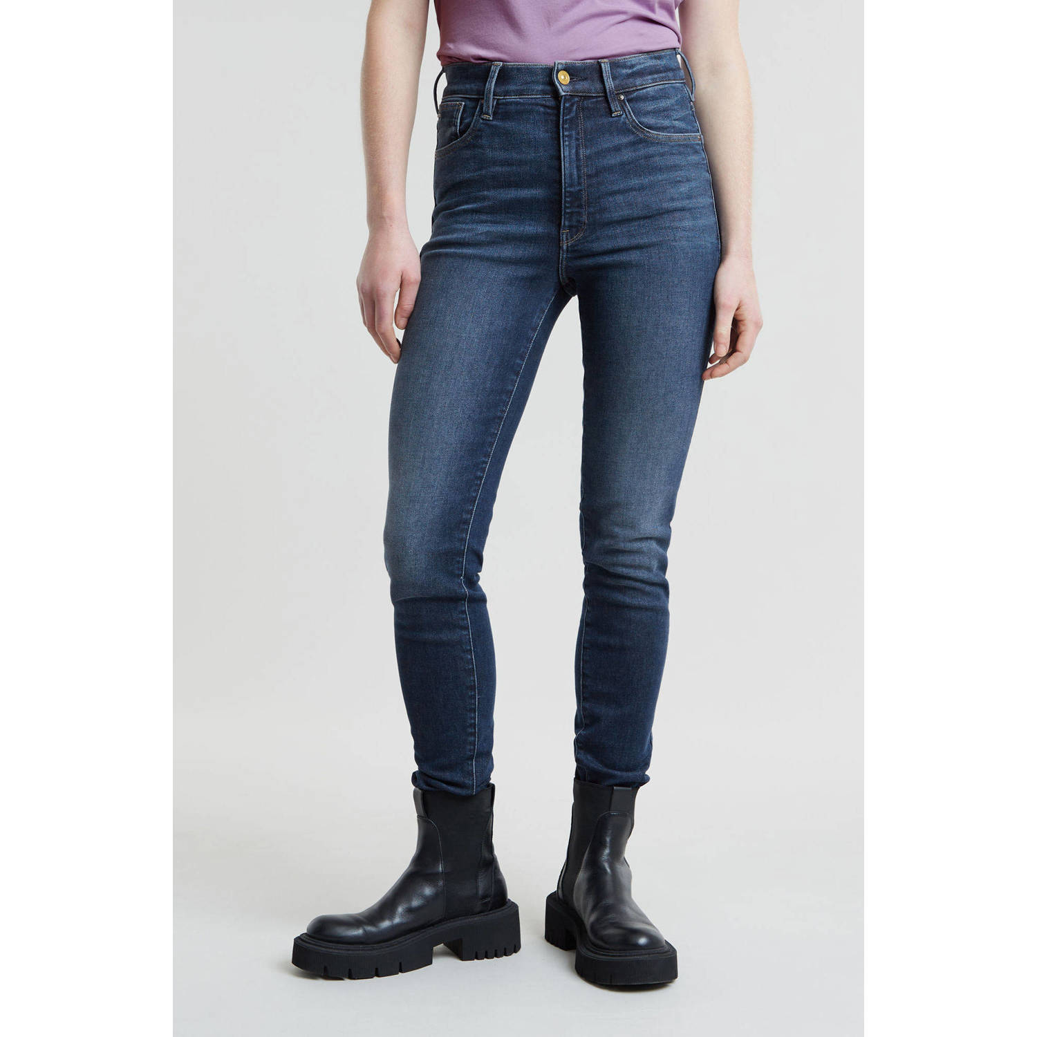 G-Star RAW Kafey Ultra High Skinny Jeans Midden blauw Dames