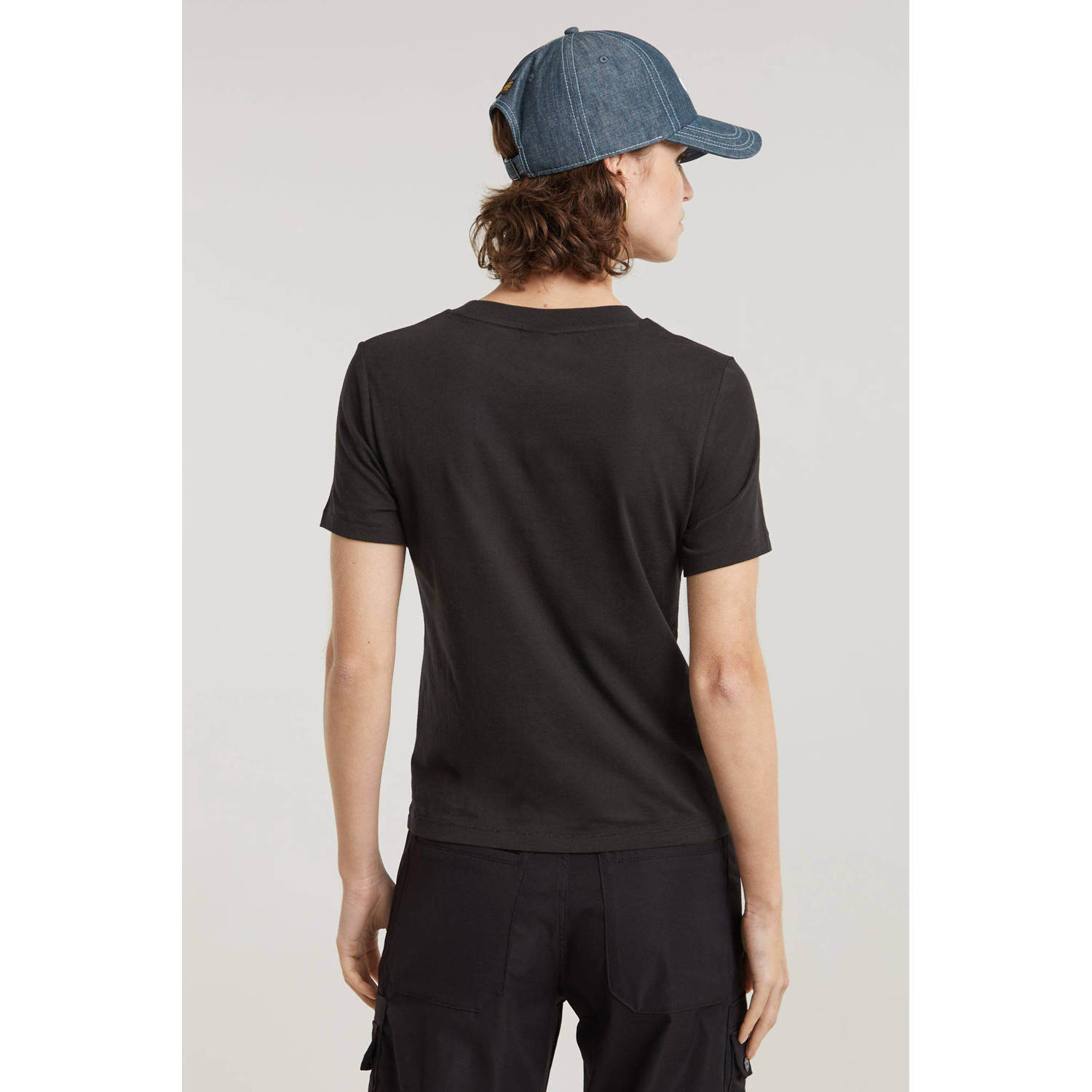 G-STAR T-shirt met logo zwart