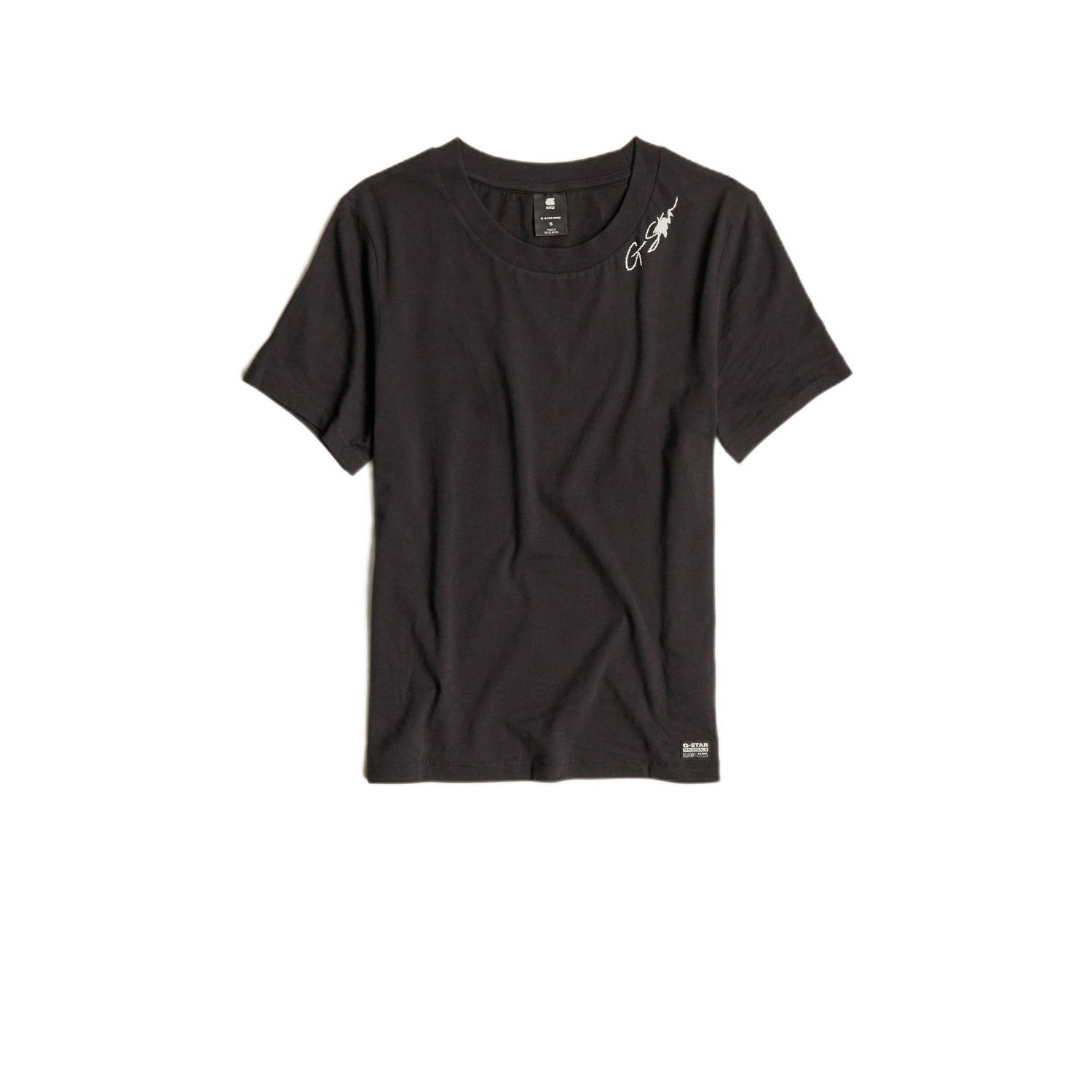 G-Star RAW Faux Embro Logo Top Zwart Dames
