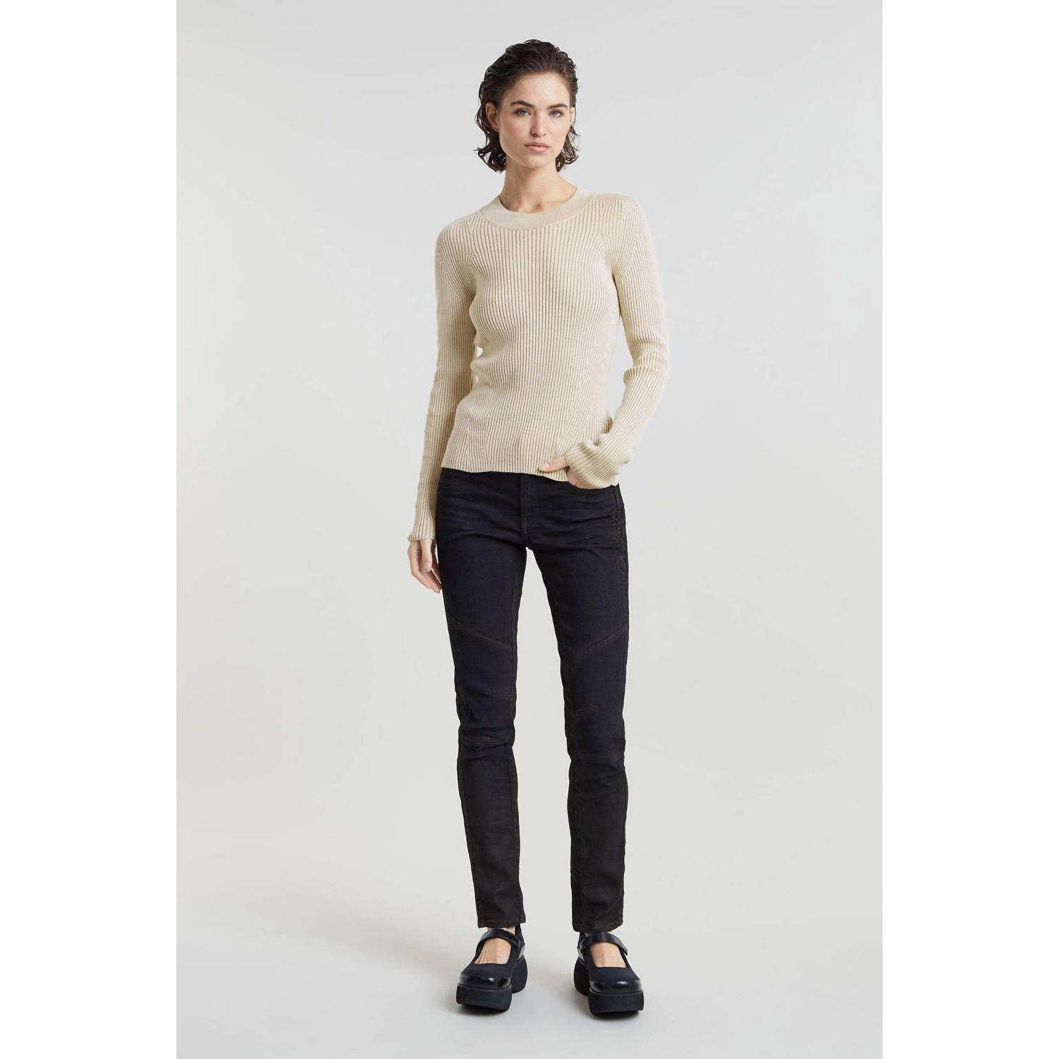 G-Star RAW Gebreide Trui Plated Slim Meerkleurig Dames