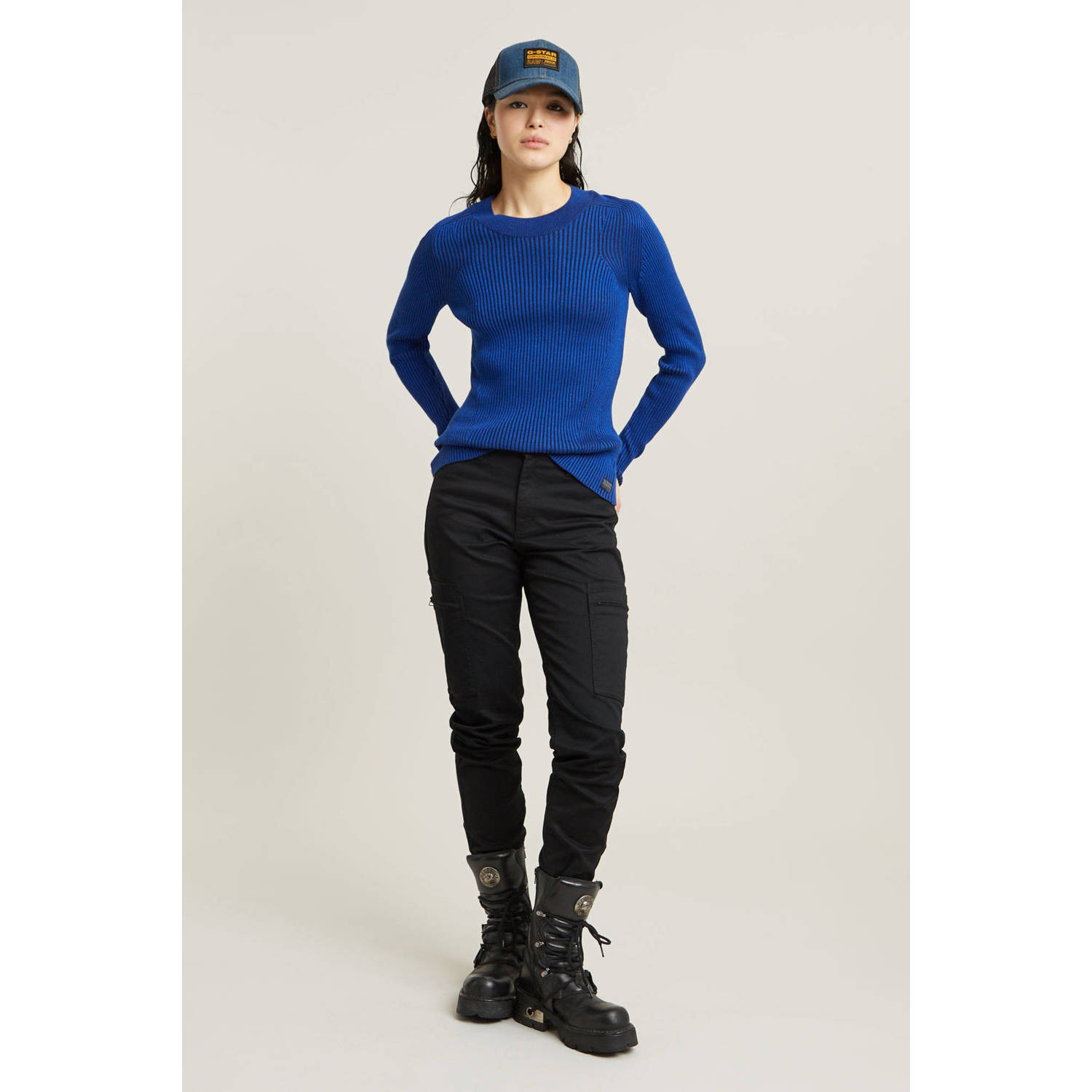 G-STAR gebreide trui blauw