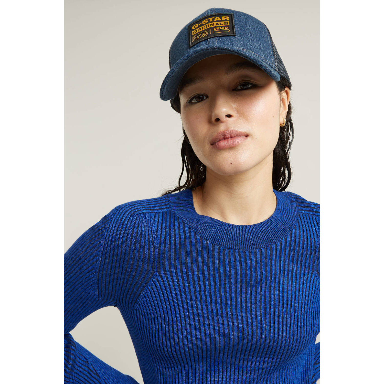 G-STAR gebreide trui blauw