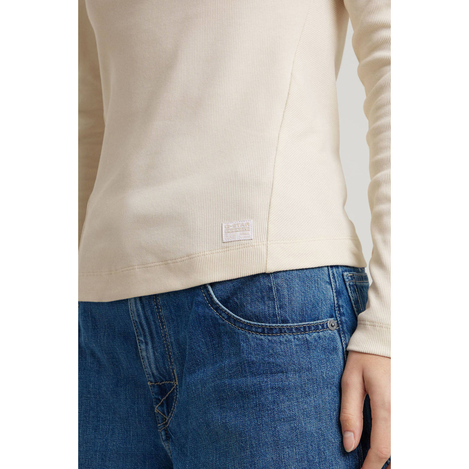 G-STAR ribgebreide top