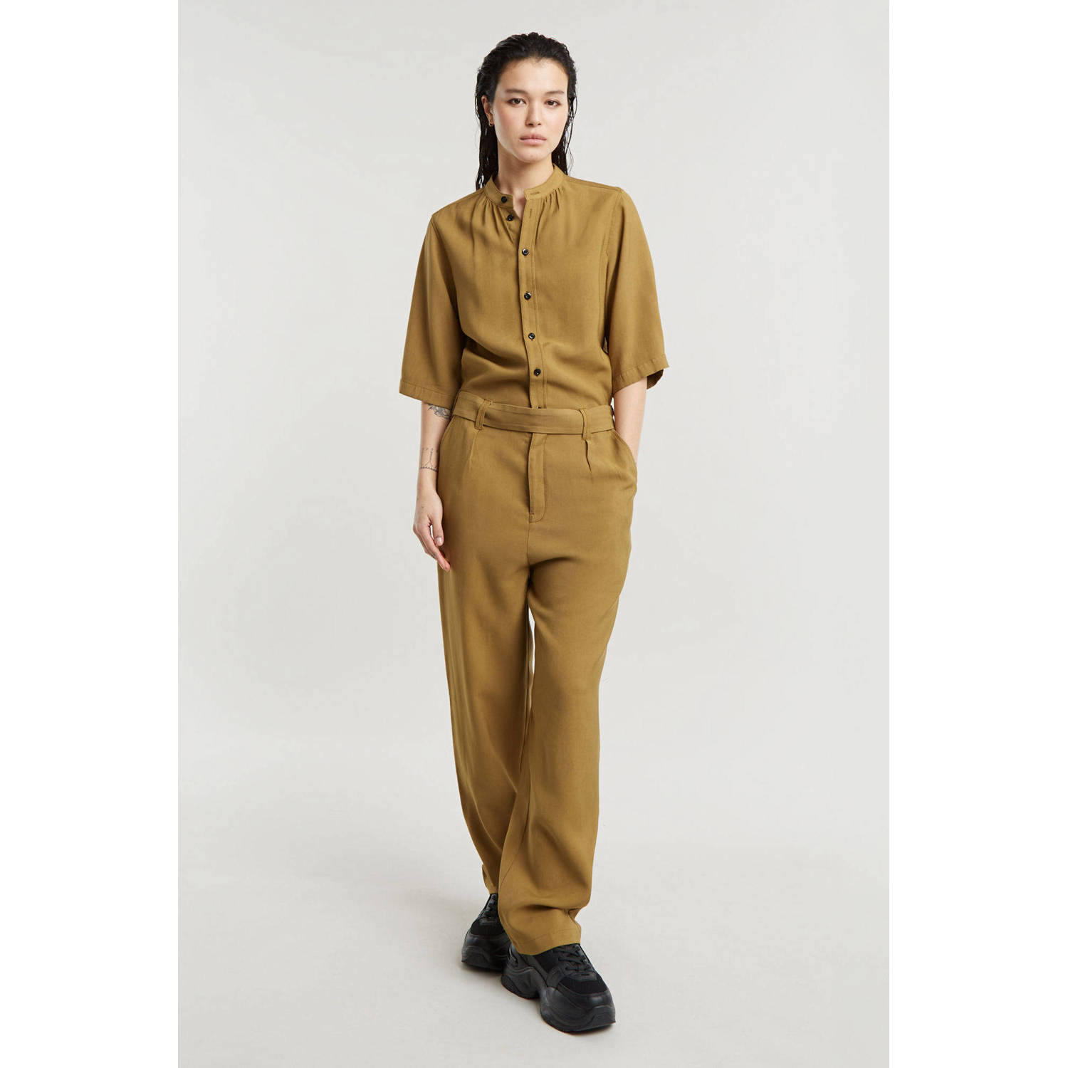 G-Star RAW Fluid Jumpsuit Beige Dames