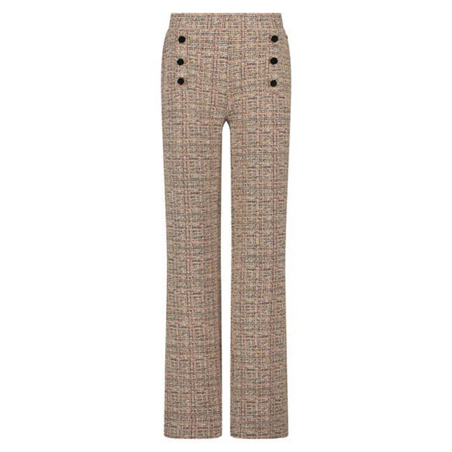 Tramontana high waist straight fit stretch broek multi