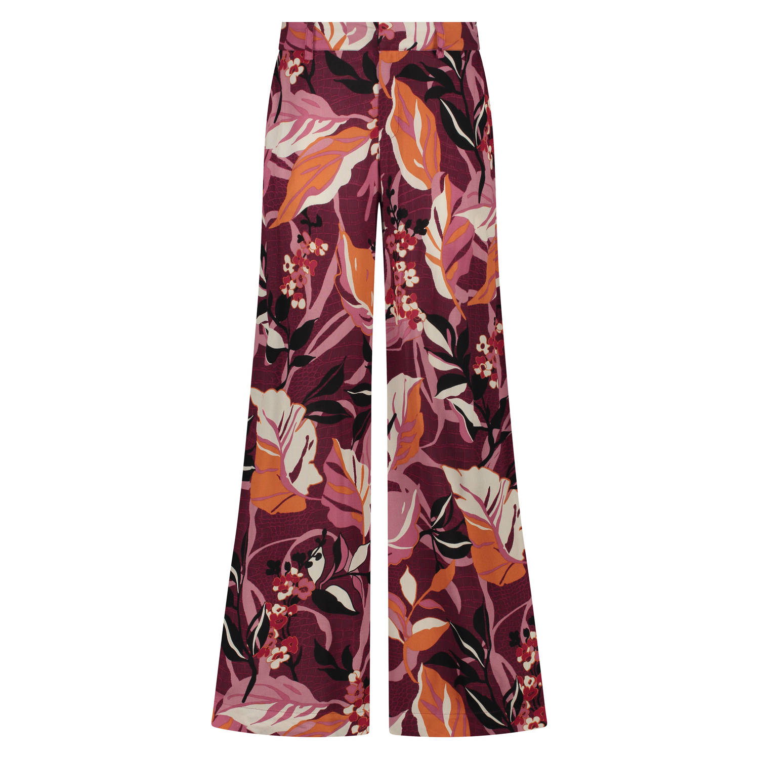 Tramontana high waist wide leg broek met all over print