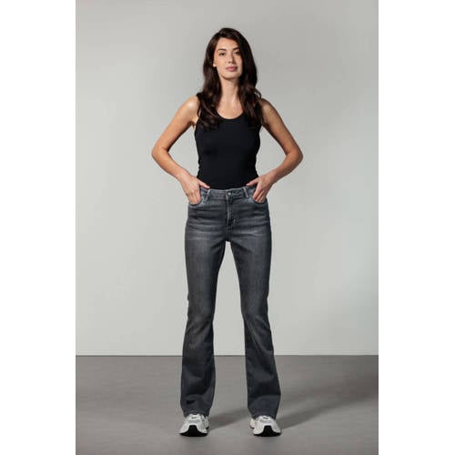 Tramontana flared jeans Fleur medium grey denim afbeelding