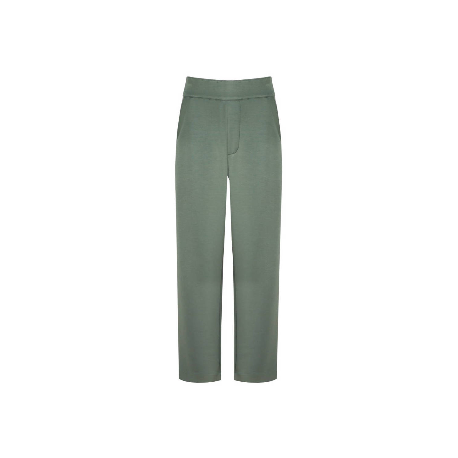 G-maxx wide leg broek Elinne grijsgroen