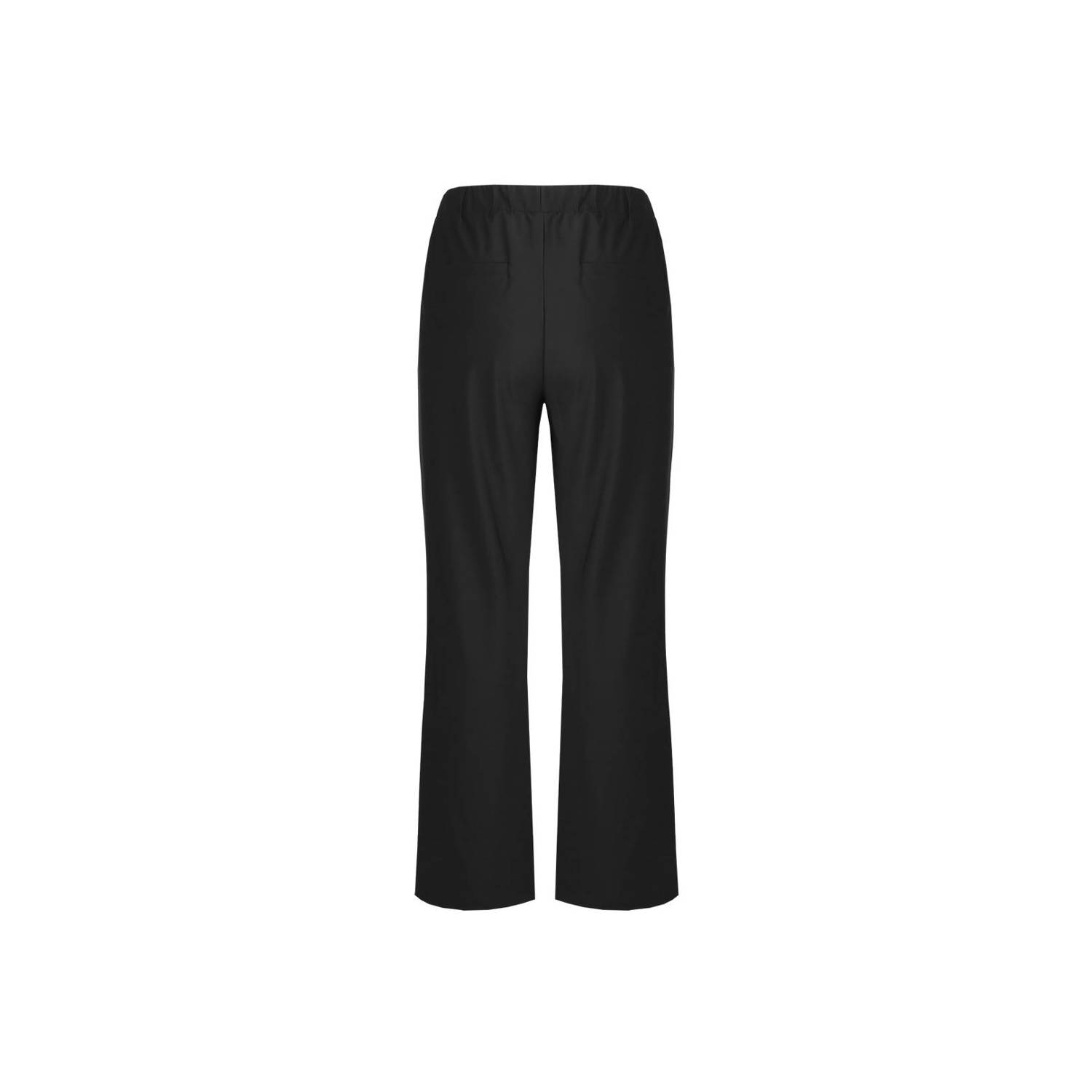G-maxx high waist wide leg broek Bindi van travelstof zwart