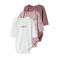 NAME IT BABY romper NBFBODY - wit/lila/paars (set van 3)
