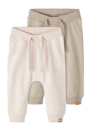babybroek NBNTAKKI - (set van 2) oudroze/lichtbruin