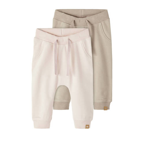 NAME IT BABY babybroek NBNTAKKI - (set van 2) oudroze/lichtbruin afbeelding