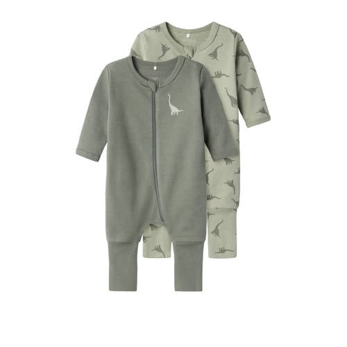 NAME IT BABY pyjama NBMNIGHTSUIT - set van 2 groen afbeelding