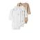 NAME IT BABY romper NBNBODY - zand/wit (set van 3)