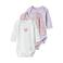 NAME IT BABY katoenen gebreide gebloemde rompers (set van 3)