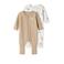 NAME IT BABY baby pyjama met all over print - zand/wit (set van 2)