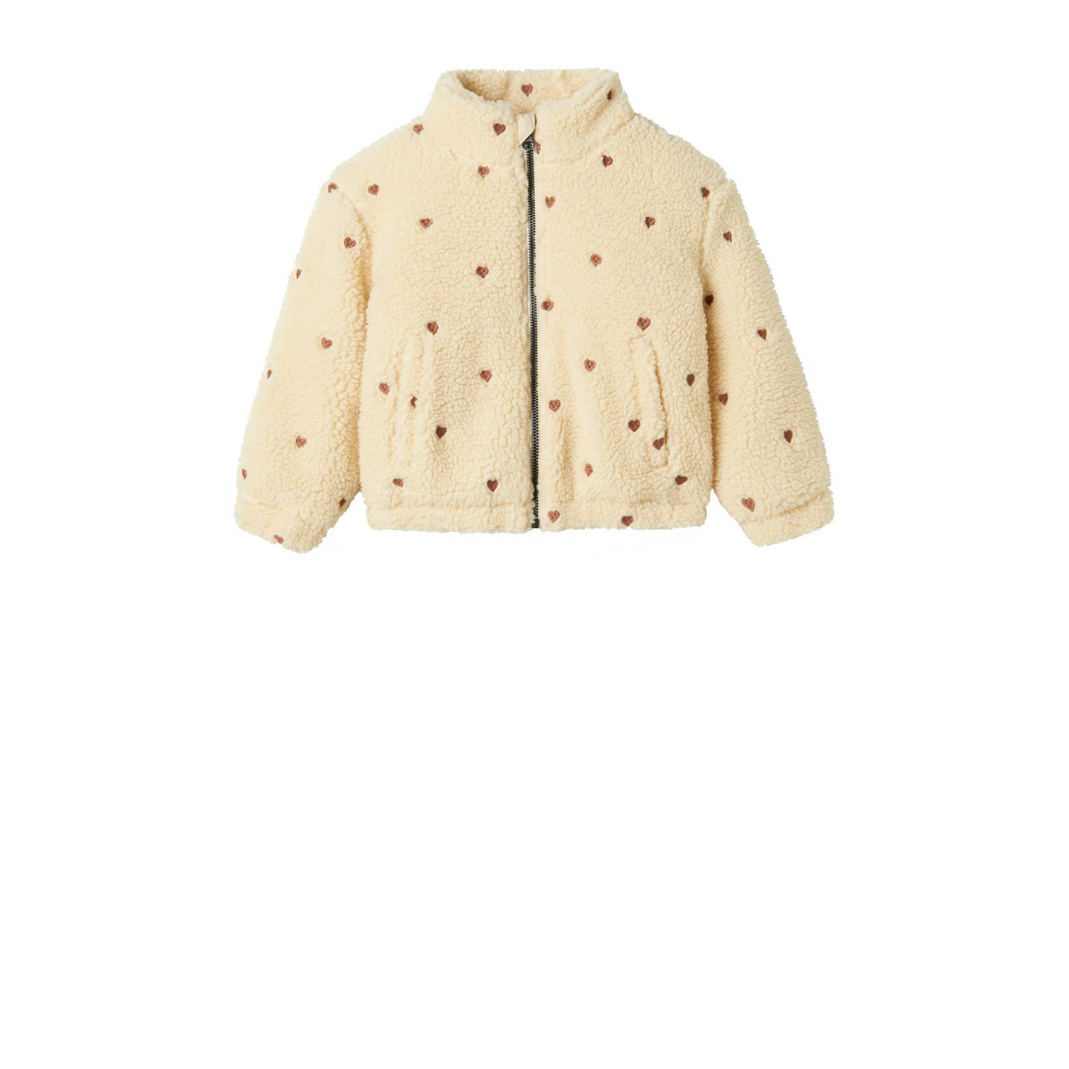 LIL' ATELIER MINI teddy tussenjas NMFNALO met all over print Meisjes Polyester Opstaande kraag 122 128