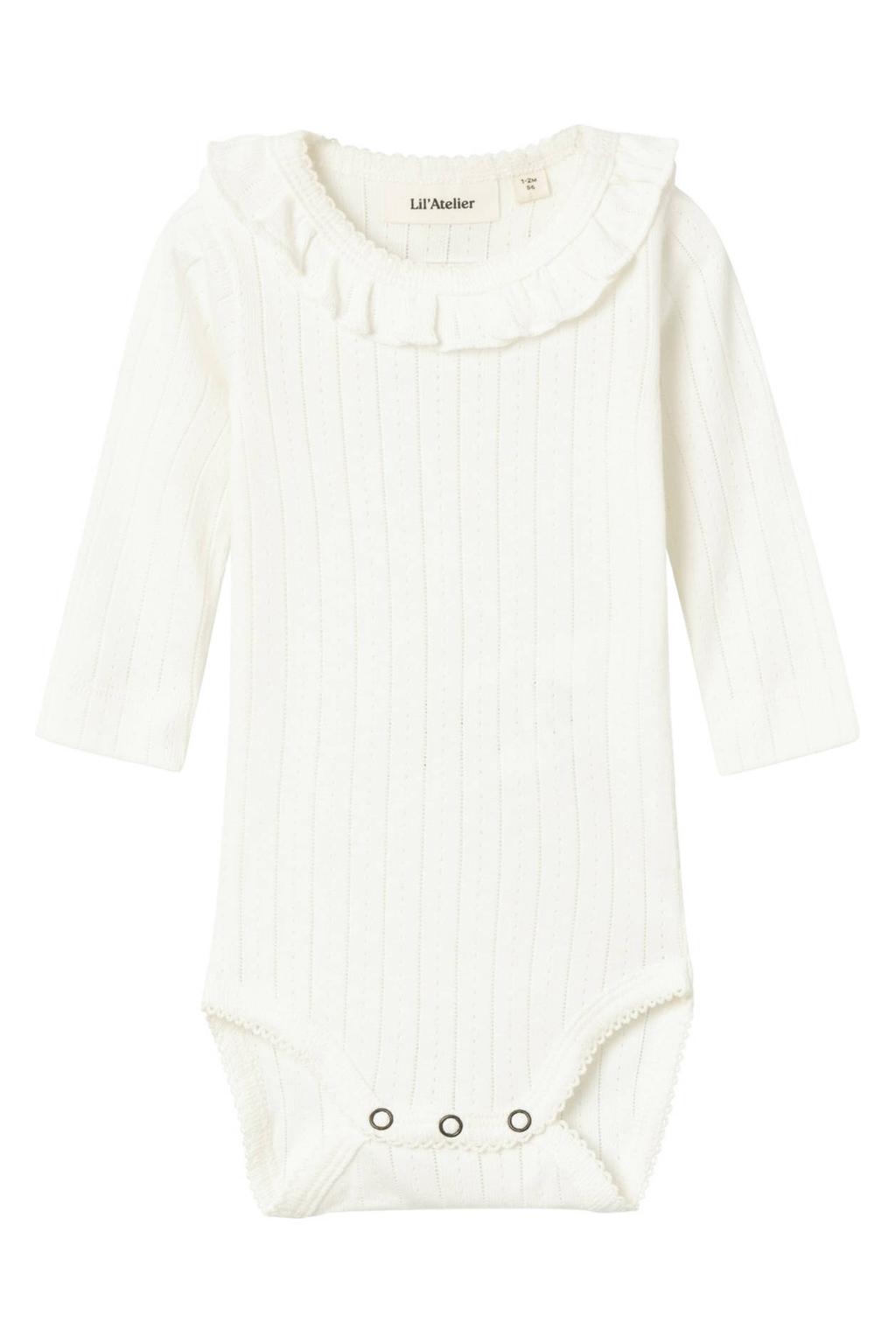 LIL' ATELIER BABY romper NBFRACHEL offwhite