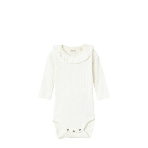 LIL' ATELIER BABY romper NBFRACHEL offwhite afbeelding