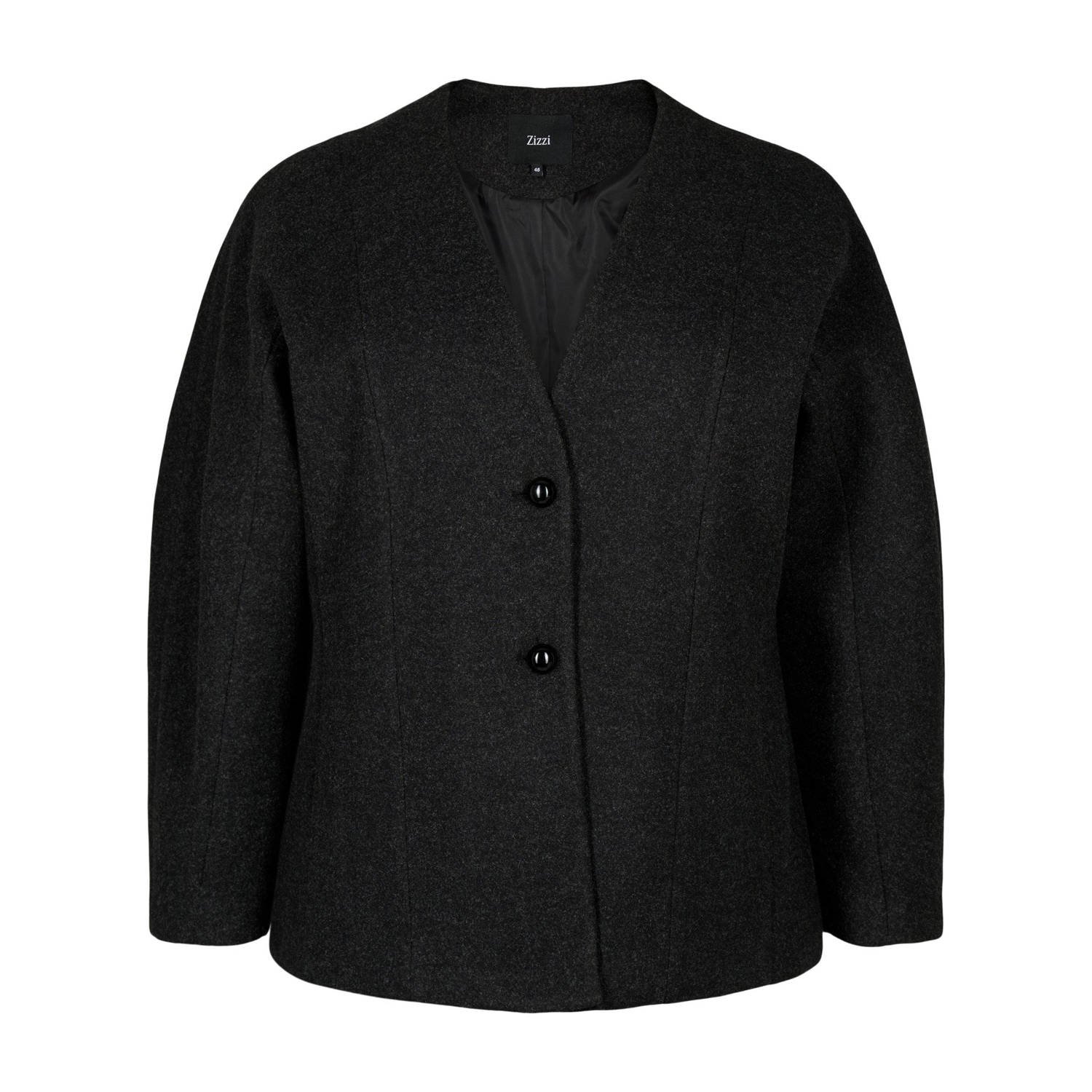 Zizzi getailleerde blazer antraciet