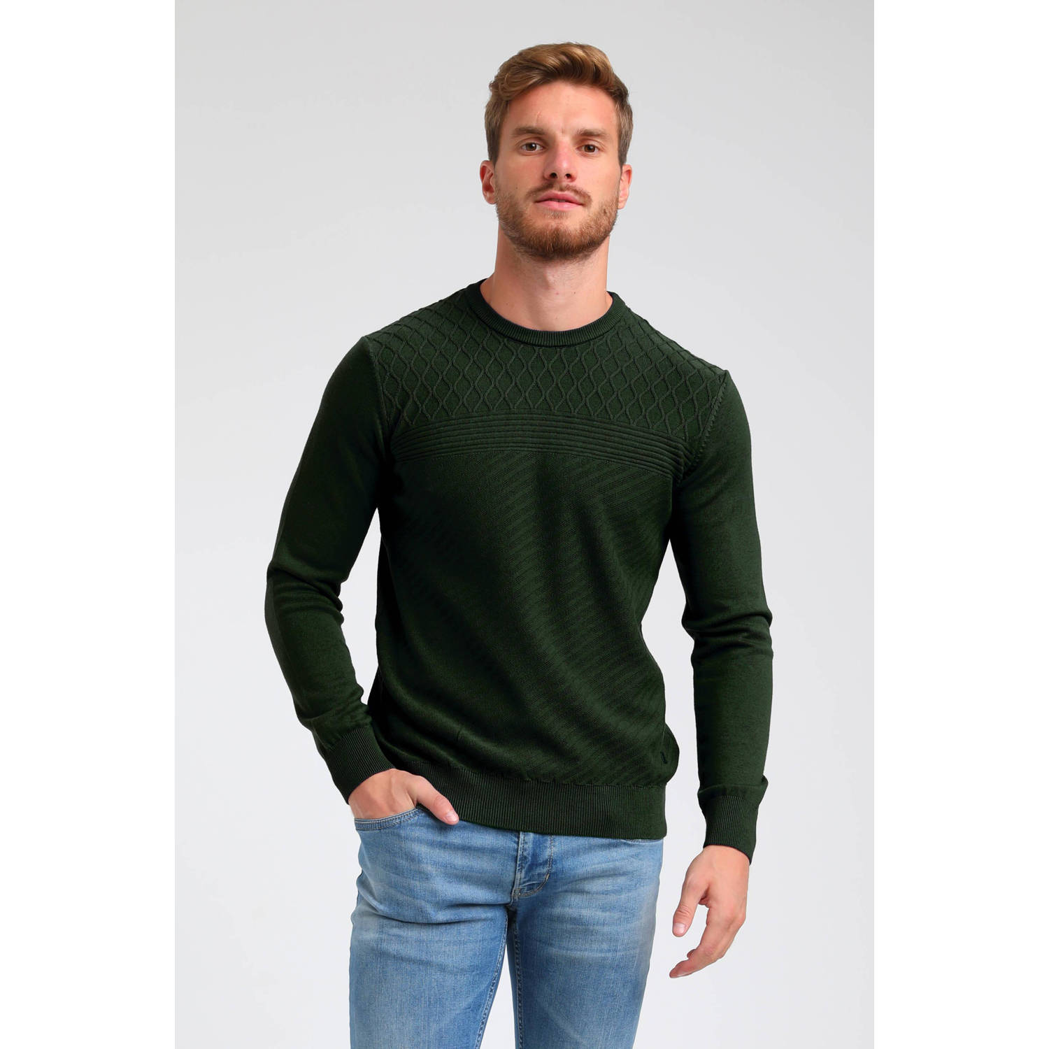 GABBIANO pullover donkergroen