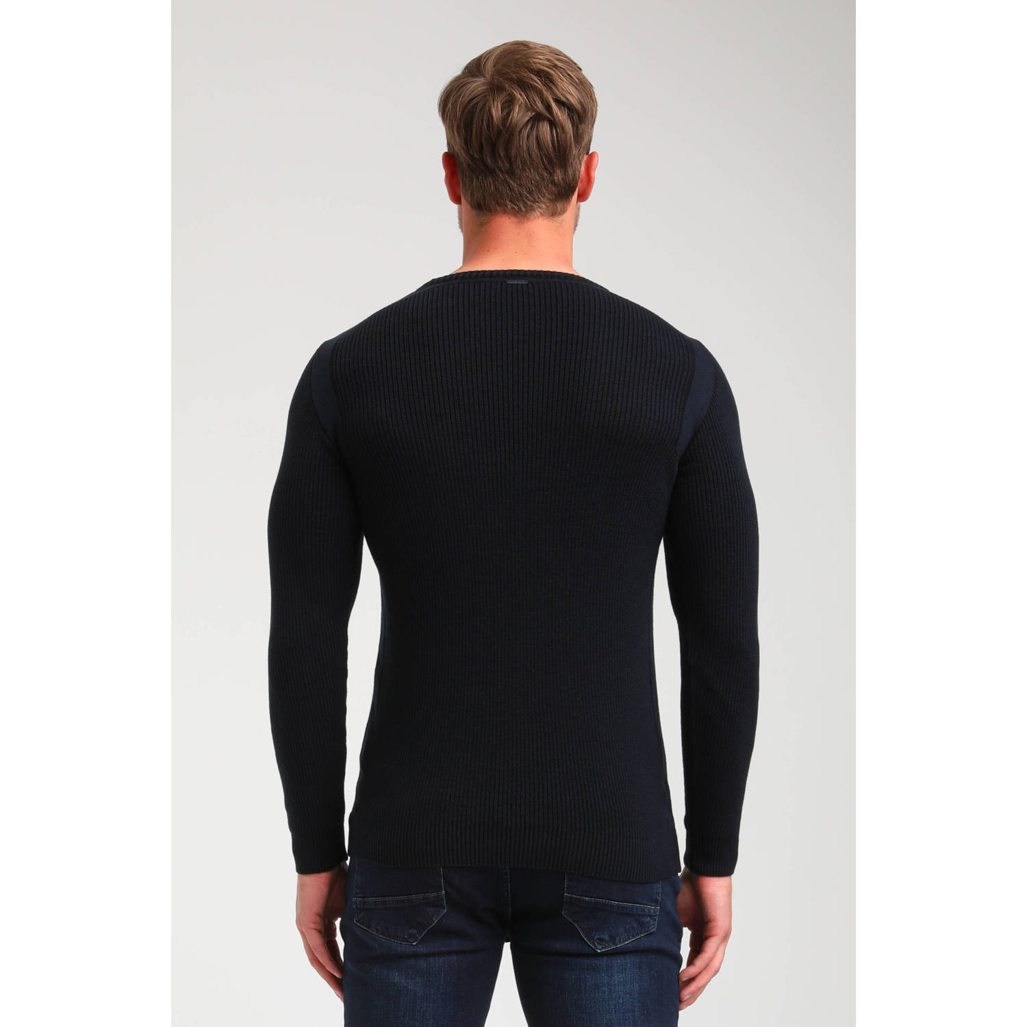 GABBIANO gebreide trui donkerblauw