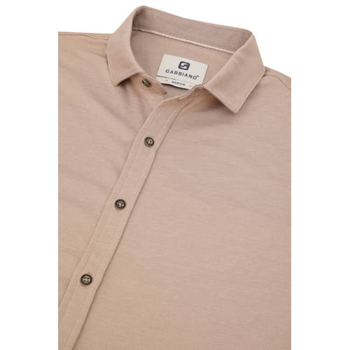 GABBIANO slim fit overhemd beige afbeelding